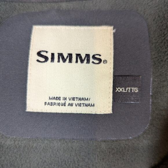Simms Hooded Rain Jacket Olive Green Size XXL - Picture 4 of 14